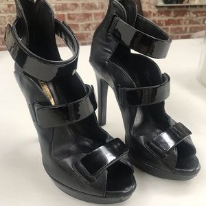 Bang black sandal heels